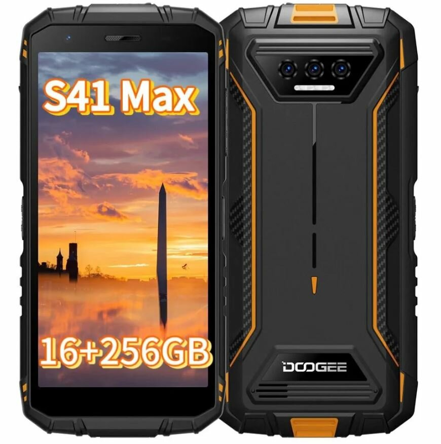 Смартфон DOOGEE S41 Max 6/256 ГБ Global, 2 nano SIM, оранжевый