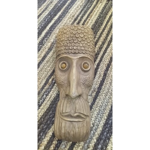 Маска-панно деревянная, декоративная, настенная, 30/15см + брелок в подарок