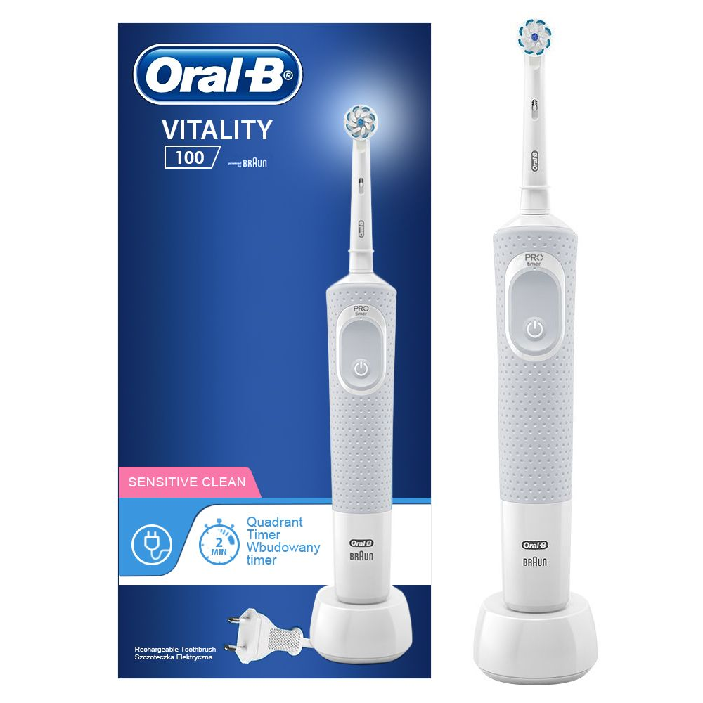 Электрическая зубная щетка Oral-B Vitality 100 White Sensitive Clean