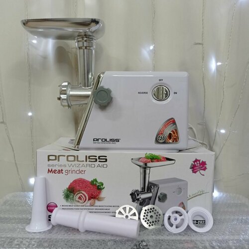 Мясорубка электрическая Proliss PRO-2822 с реверсом и с насадками электрическая мясорубка 600000₽
