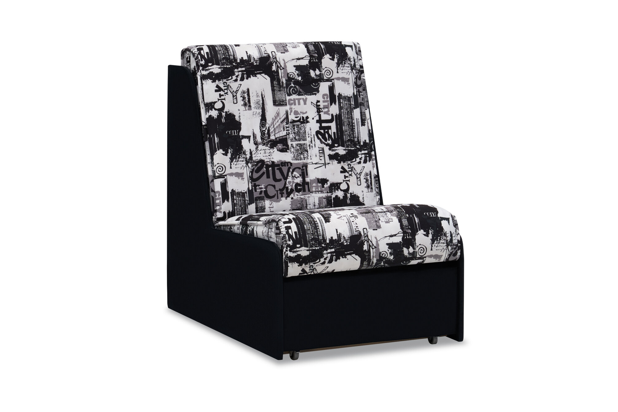 фото Кресло Мебель-АРС Аккорд 2 микровелюр черный / серый 67x95x95 см