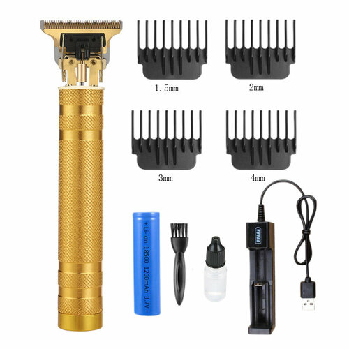 Машинка для стрижки T9 с золотым зарядным устройством и четырьмя насадками 48500₽