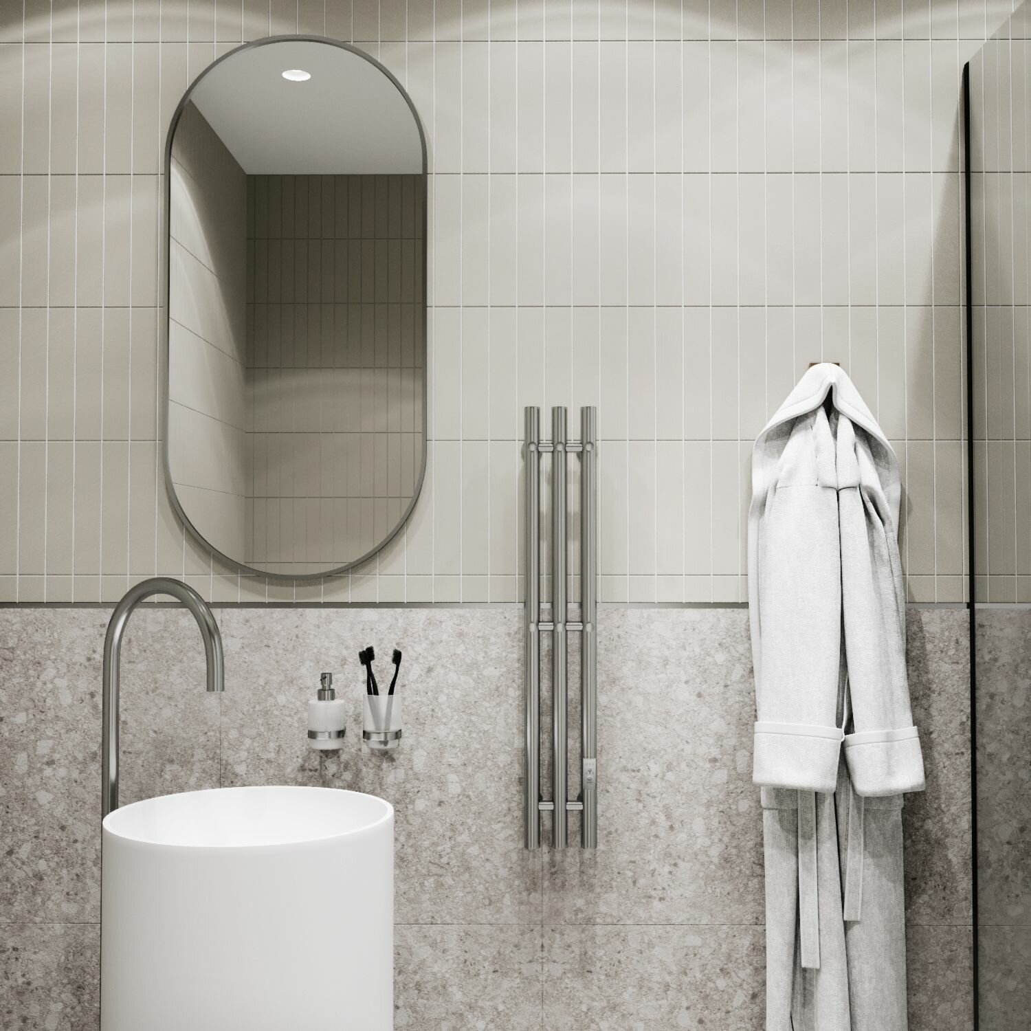 фото Полотенцесушитель электрический Маргроид Inaro 3, 80х15, хром