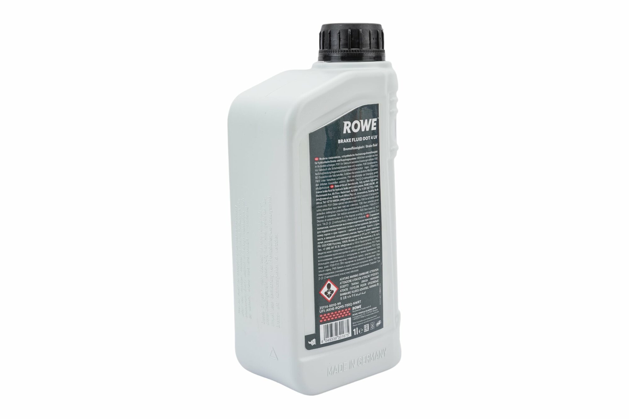 фото ROWE Тормозные и специальные жидкости HIGHTEC BRAKE FLUID DOT 4 LV 25114-0010-99