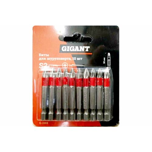 Бита 10 шт Pz1 50 мм для шуруповерта Gigant G-11168 927₽