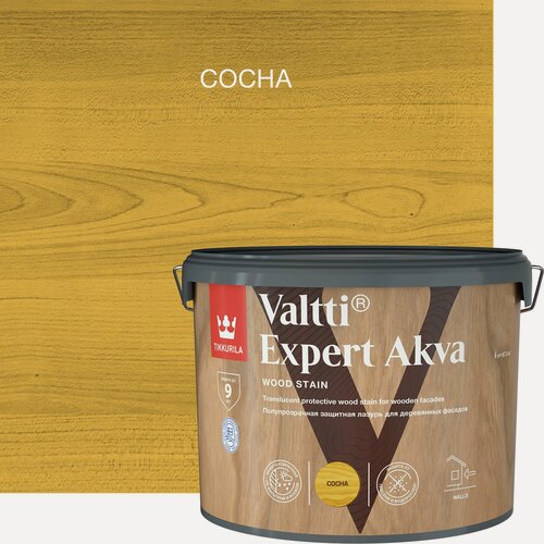 Изображение товара Лазурь Tikkurila декоративно-защитная VALTTI EXPERT AKVA сосна 9л