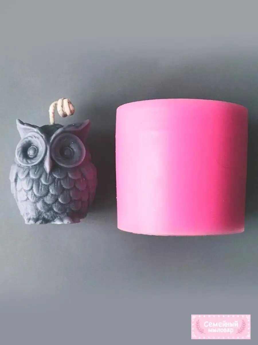 Силиконовая форма / молд для свечей Совенок — фото 1