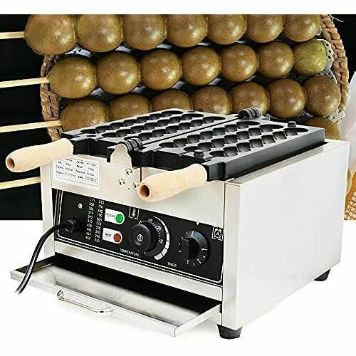 Вафельница из нержавеющей стали с пузырьками электрическая 1500 Вт вафельница с пузырьками коммерческая вафельница антипригарная сковорода для пекарен ресторанов киосков столовых 5297700₽