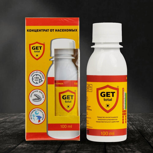 Изображение товара Средство от тараканов, клопов и других насекомых концентрат Get Total Гет Тотал 100 мл
