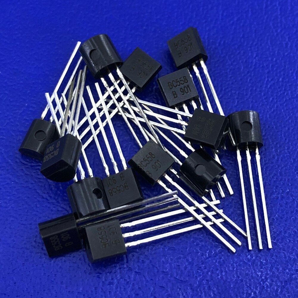 10 штук Транзистор BC558B /PNP 30V 0,1A 0,5W /TO-92 (49941)