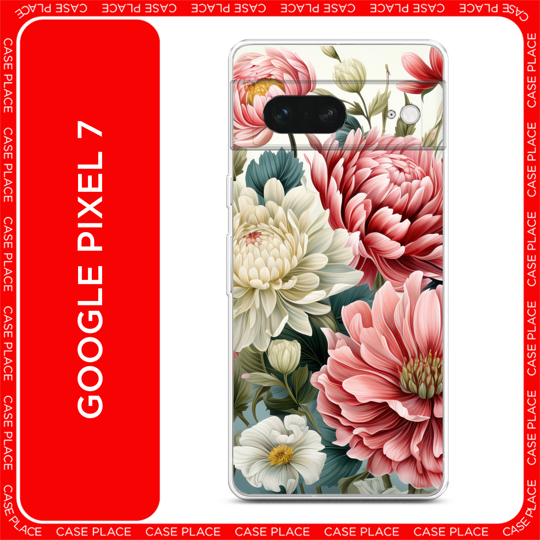 Чехол на Google Pixel 7 / Гугл Пиксель 7 с принтом Садовые цветы рисунок
