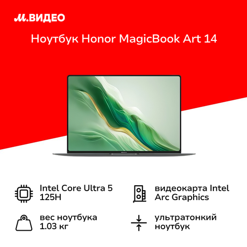 Ноутбук HONOR MagicBook Art 14 U5 321T Green 5301AKXN 149999₽