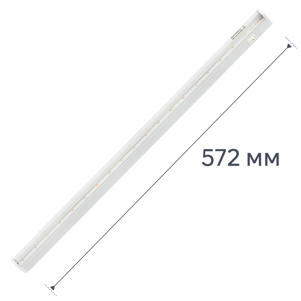 Фитосветильник линейный светодиодный Uniel P26 572 мм 10 Вт красно-синий спектр розовый свет цвет белый