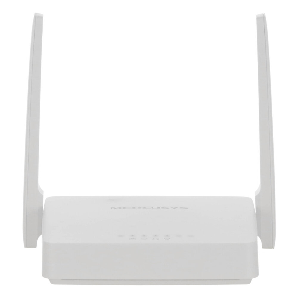 Mercusys MW301R Wi-Fi роутер N300, до 300 Мбит/с на 2,4 ГГц, LAN 2x10/100 Мбит/с, WAN 1x10/100 Мбит/с, 2 антенны