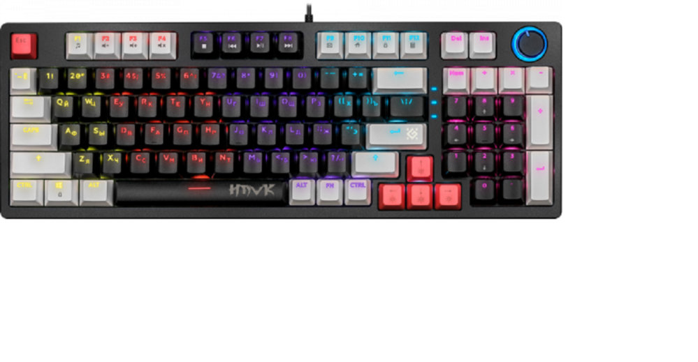 Клавиатура Defender Hawk GK-418 RU (Brown SW) черный/белый (45419) .