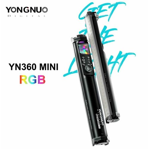 Видеосвет Yongnuo YN360 mini RGB 2700K-7500K 2600mAh 10W 2000Lux 30см 11990₽