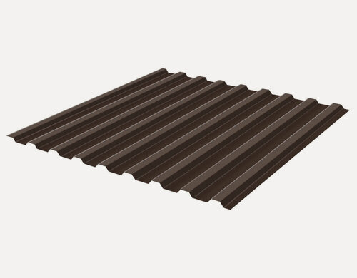 Изображение товара Профнастил С-21 0,5 мм RAL8017 Шоколадно-коричневый (2 метра) 5 штук