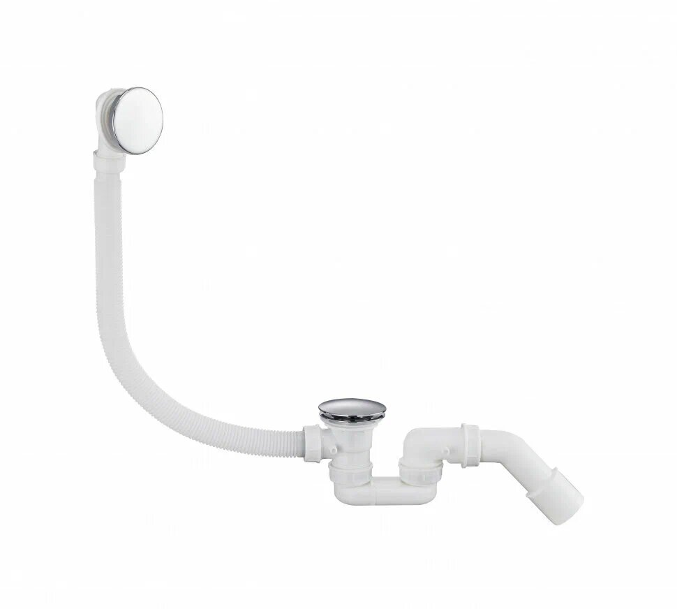 Автоматический слив-перелив для ванны Grocenberg GB230W, цвет: Белый