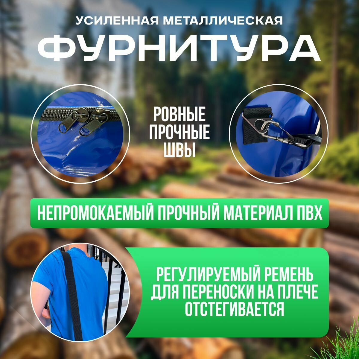 Изображение Чехол-сумка для бензопилы, непромокаемая тент ПВХ