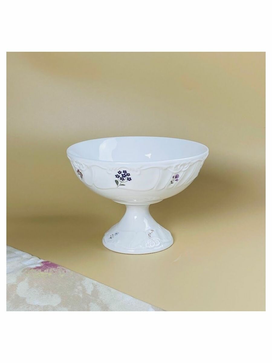 Конфетница 17см на ножке крокус