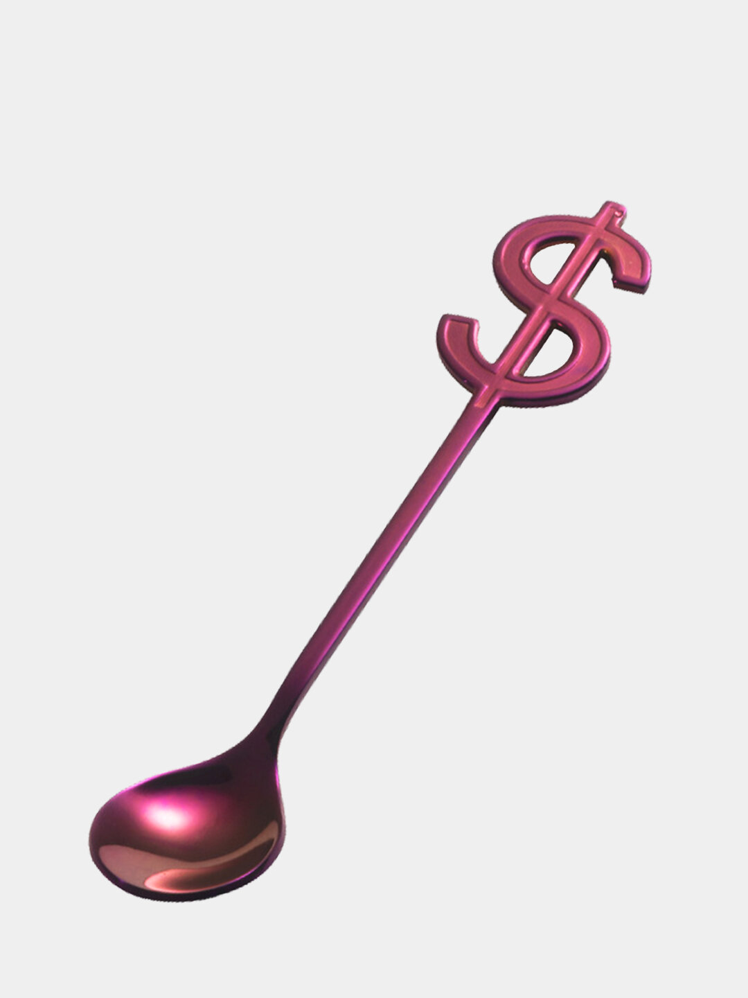 Чайная ложка-доллар, сувенирная, фиолетовый, длина 15 см