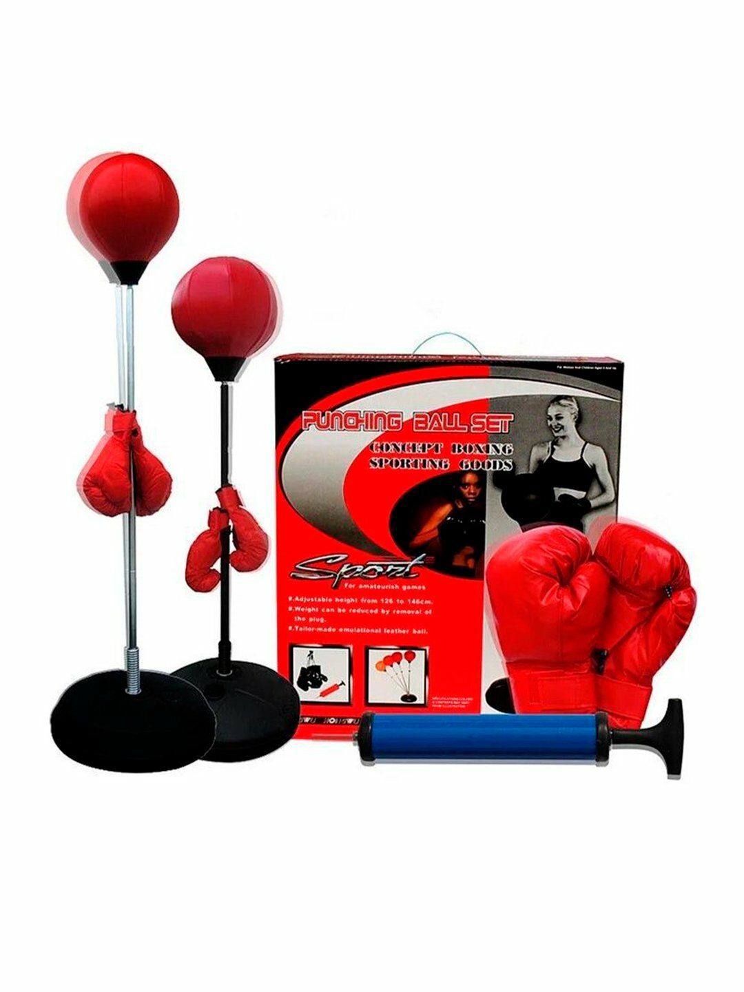 Боксёрский набор "Boxing Champions", для детей, напольная груша, перчатки, стойка — фото 1