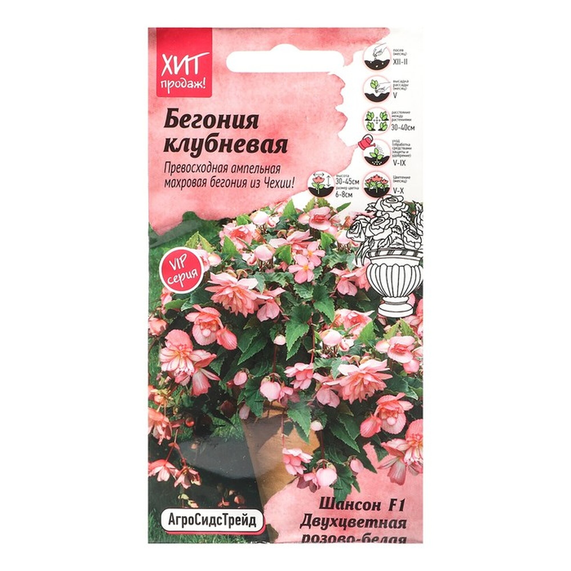 Семена цветов Агросидстрейд Бегония 