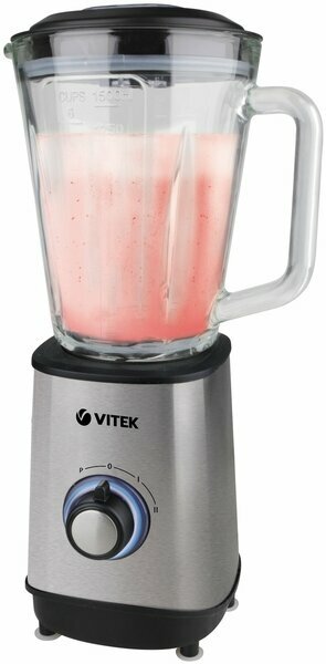 Блендер VITEK VT‑8517, 900 Вт, 1.5 л, стеклянный кувшин — для смузи, соусов и ледоколка