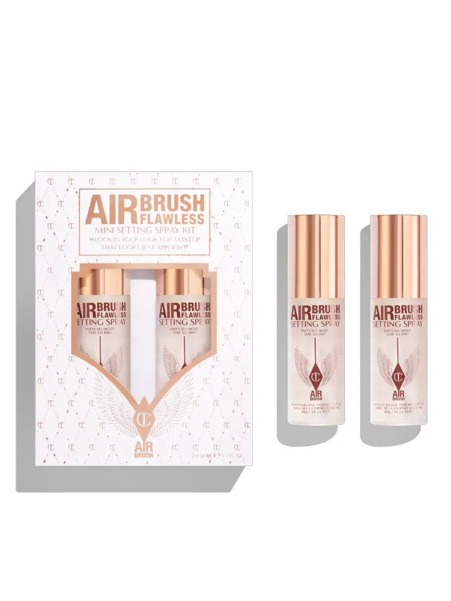 Набор для фиксации макияжа "Airbrush Flawless" Charlotte Tilbury, с распылителем