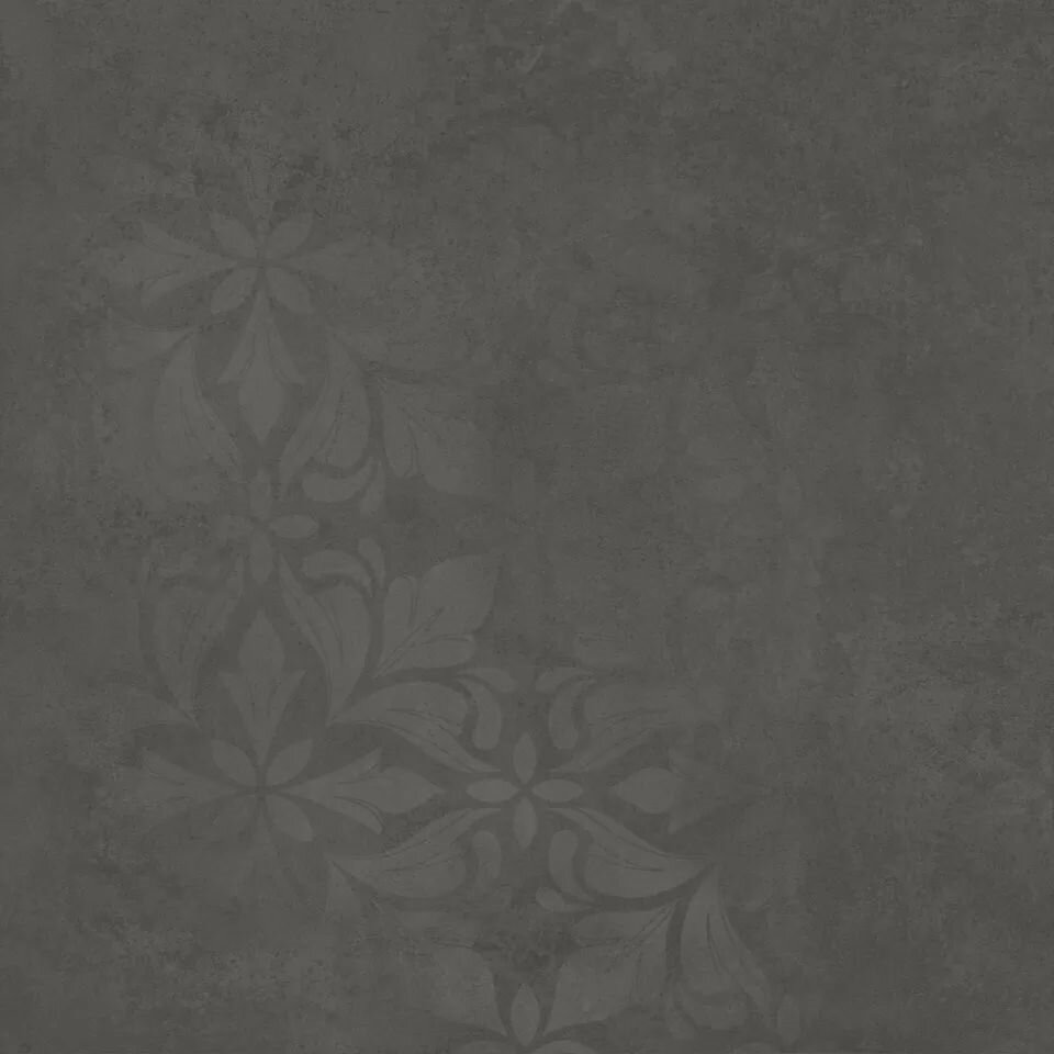 Хадду серый тёмный матовый декорированный 40,2×40,2×0,8 — KERAMA MARAZZI, артикул KM4040G0091N