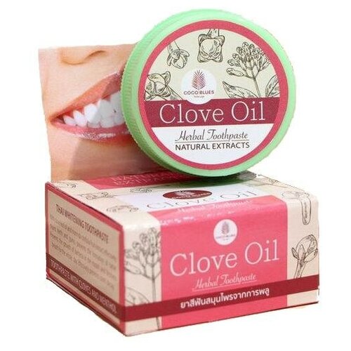 Coco Blues Herbal Toothpaste Clove Oil Тайская травяная зубная паста с гвоздикой и ментолом 30 гр