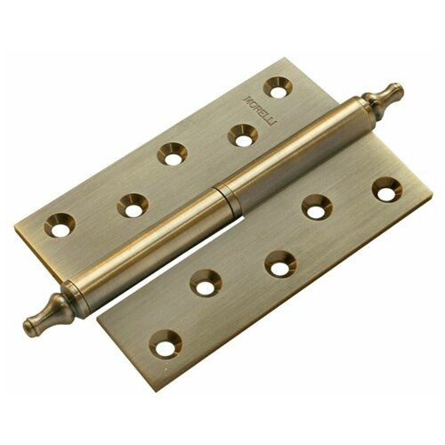 Латунная петля разъемная с коронкой врезная MB 120X80X3.5 AB R C