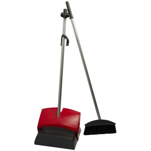 Комплект для уборки Vermop 089602 (щетка для пола и совок-ловушка) красный