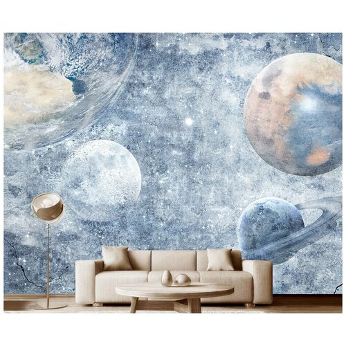 Фотообои на стену космос Модный Дом Планеты во льду 350x270 см (ШxВ) фотообои модный дом природа во мраке 270x400 см
