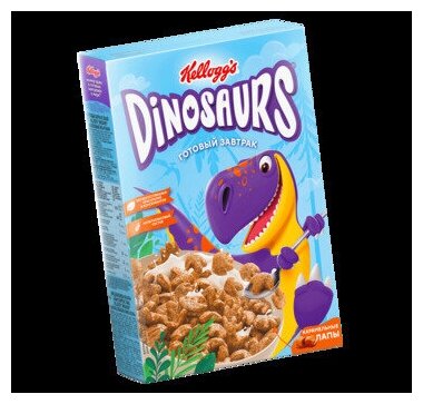 Готовый завтрак из злаков "Шоколадные лапы и клыки" 1/220 кор (ТМ "Kellogg’s"; "Dinosaurs") - фотография № 8