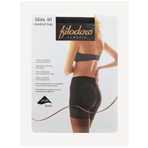 Колготки  Filodoro Classic Slim Control Top, 40 den, размер 3, черный