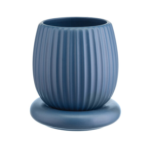 Горшок цветочный темно-синего цвета из коллекции Edge 27л Tkano TK22-DEC-PT0003 2990₽