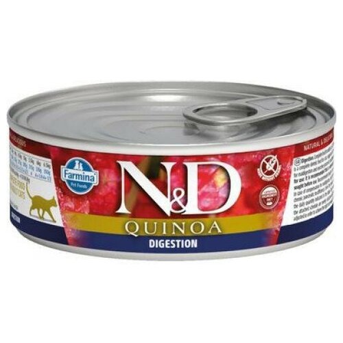 Консервы для кошек Farmina N&D Quinoa, для поддержки пищеварения, с киноа 80 г