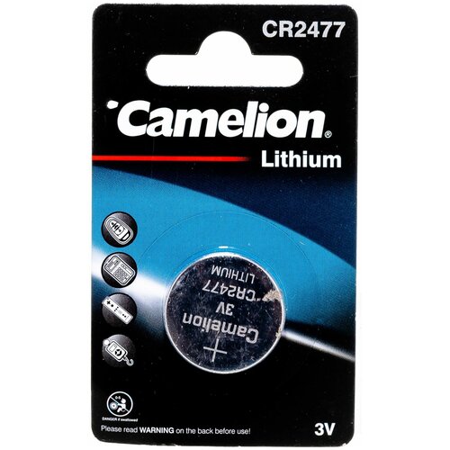 Элемент питания CR2477 BL-1 (литиевая 3V) Camelion camelion 2477 cr2477 dl2477 3 вольта литиевая батарейка 2шт