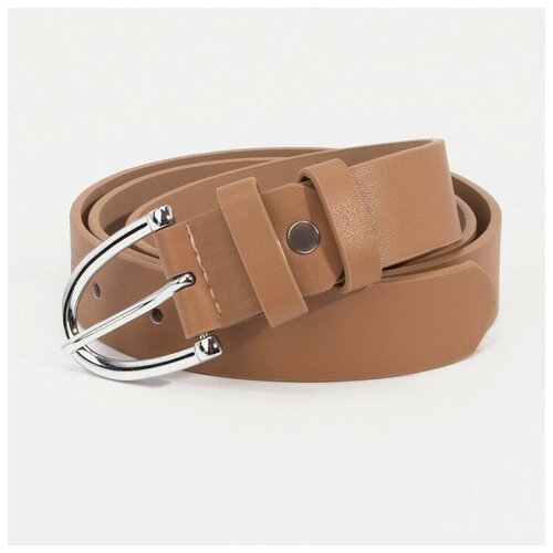 фото Ремень, ширина 3 см, винт, пряжка металл, цвет бежевый supreme
