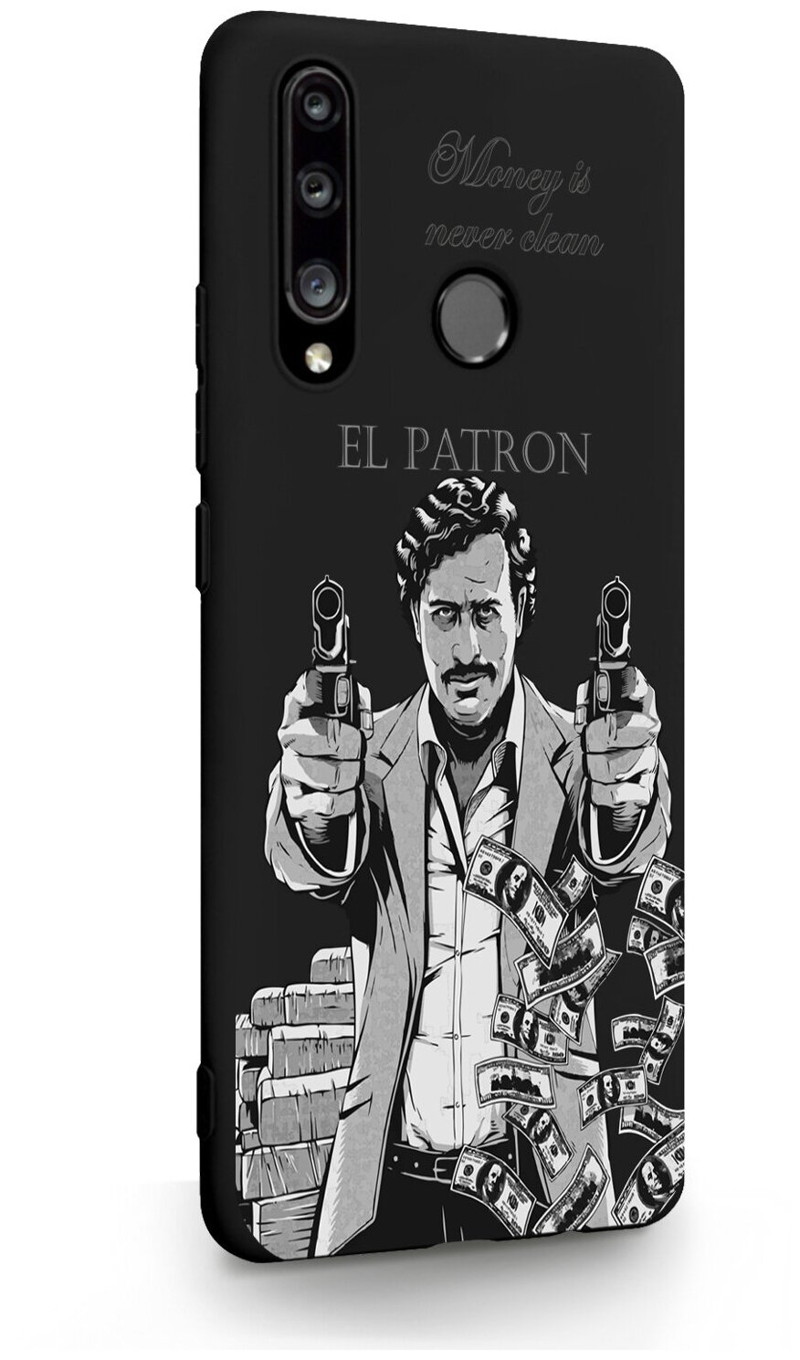 Черный силиконовый чехол для HONOR 10i El Patron Pablo Escobar Пабло Эскобар для Хонор 10ай