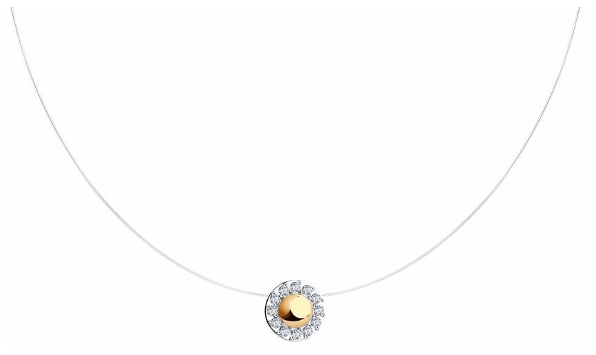 Колье Diamant из золота с фианитами 51-170-01627-1 см 