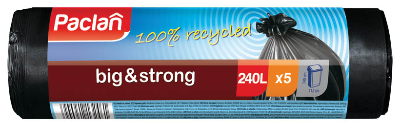 Мешок для мусора Paclan Big&Strong 240л 5шт CeDo - фото №1
