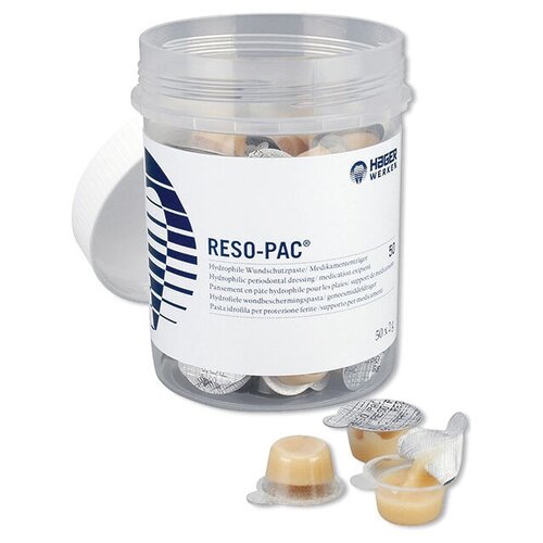 Саморассасывающаяся повязка Reso-pac для изоляции ран и стабилизации швов в полости рта, 50 шт х 2 г