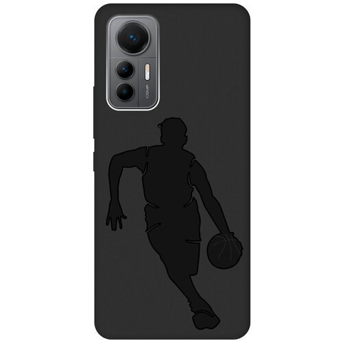 Матовый чехол Basketball для Xiaomi 12 Lite / Сяоми 12 Лайт с 3D эффектом черный матовый чехол true princess для xiaomi 12 lite сяоми 12 лайт с 3d эффектом черный