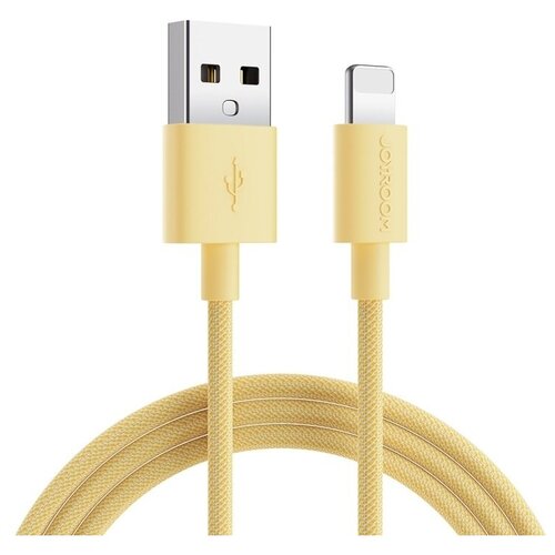 кабель для зарядки type c usb провод зарядка для телефона зарядка для андроид joyroom s 2030m13 2м 3a в оплетке желтый Кабель для зарядки Lightning Провод для iPhone Lightning зарядка для Iphone Joyroom S-2030M13 2м 2,4A в оплетке желтый