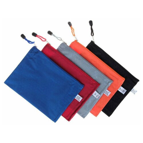 Папка-конверт, А5, Соты, на молнии, 17 х 24.5 см, в ассортименте, 12 шт.