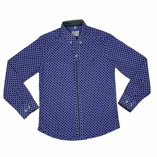 Рубашка MEWEI, размер 152/158, синий джинсы mewei прямой силуэт карманы размер 158 синий