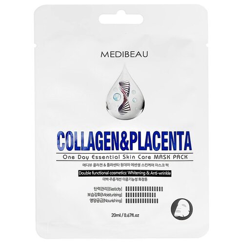 Маска для лица MEDIBEAU с коллагеном и плацентой (укрепляющая) 20 мл