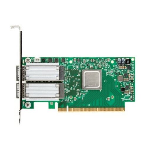 Сетевой адаптер Mellanox ConnectX-5 EN network interface card, 100GbE dual-port QSFP28, PCIe3.0 x16, tall bracket, ROHS R6, 1 year MCX516A-CCAT connectx® 5 vpi adapter card edr ib 100gb s and 100gbe single port qsfp28 pcie3 0 x16 tall bracket rohs r6